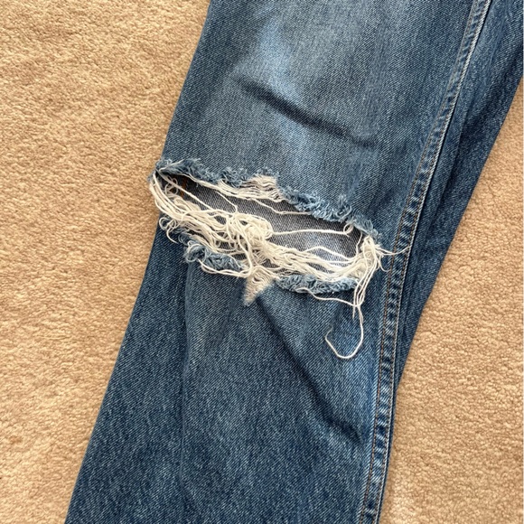 Re/Done Originals 90s High Rise Loose Leg Jeans Distressed Size 24 - Picture 4 of 14